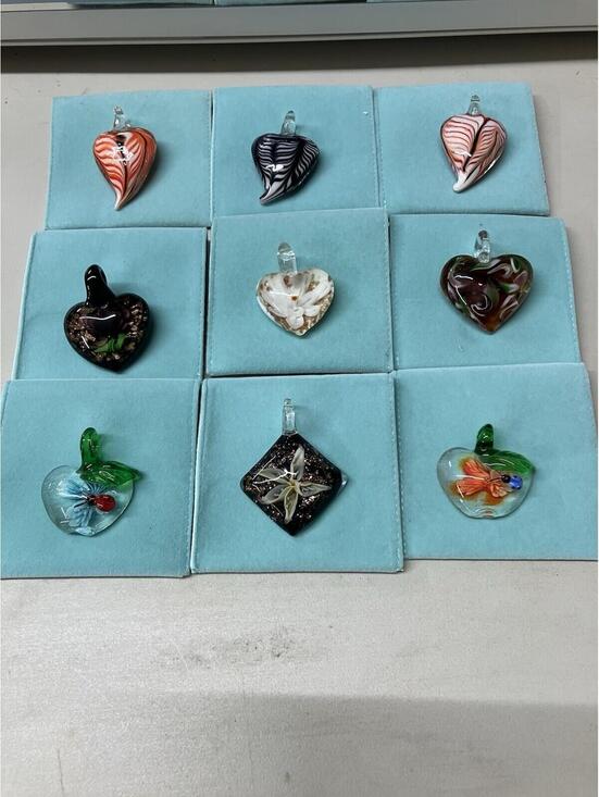 Jewelry - Blown Art Glass Necklace Pendant (choose) $12.99 each.